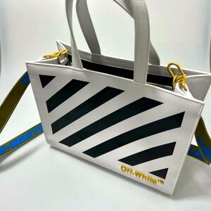 Off-white hand bag with strap